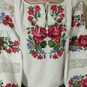 Boho blouse with lace bumps for women, neck o, hollow, flower print, flashlight sleeves, sensual chic tops-en, spring, summer, autumn 8 Main Sales Bohemia Blouse - №6