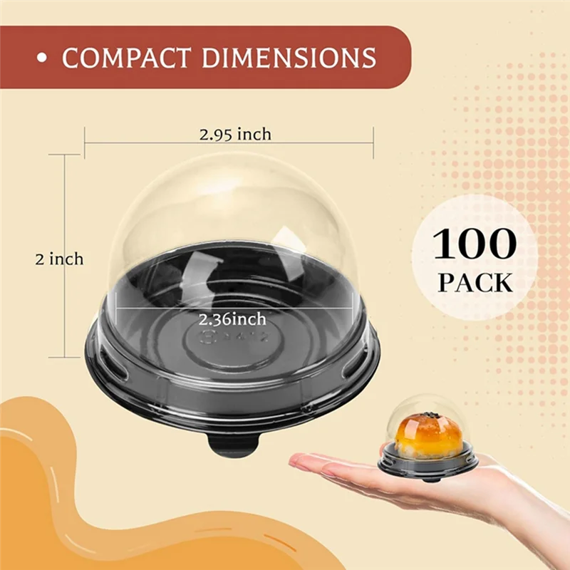 Pet Container Mini Cupcake Holder For Chocolate Covered Cookies 100 Pack Desk Mini Individual Cupcake Container