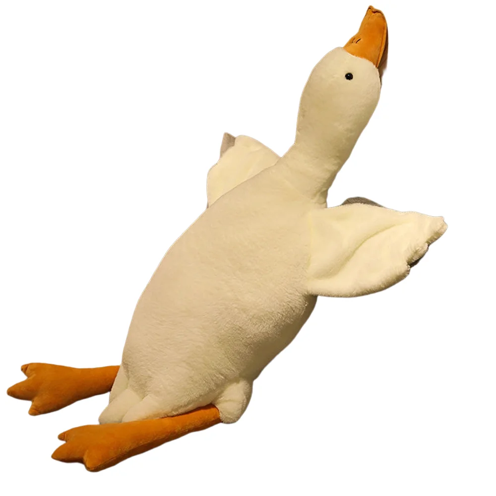 50-130cm anatra peluche simpatico animale farcito cigno oca fidanzato cuscino per dormire bambola morbida tappetino regalo di compleanno per bambini