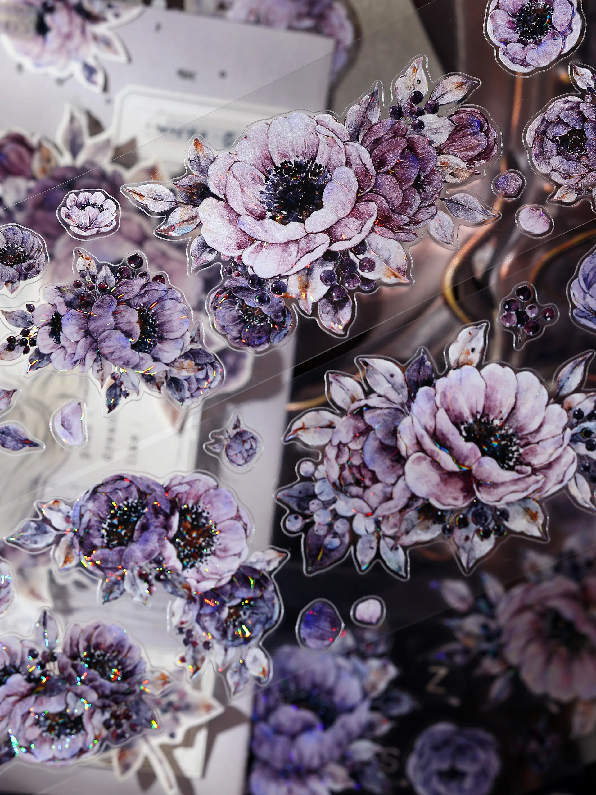 

55 мм * 6 м винтажная темная цветочная пейзажная ПЭТ-лента креативный DIY материал для журнала коллаж канцелярские принадлежности для скрапбукинга