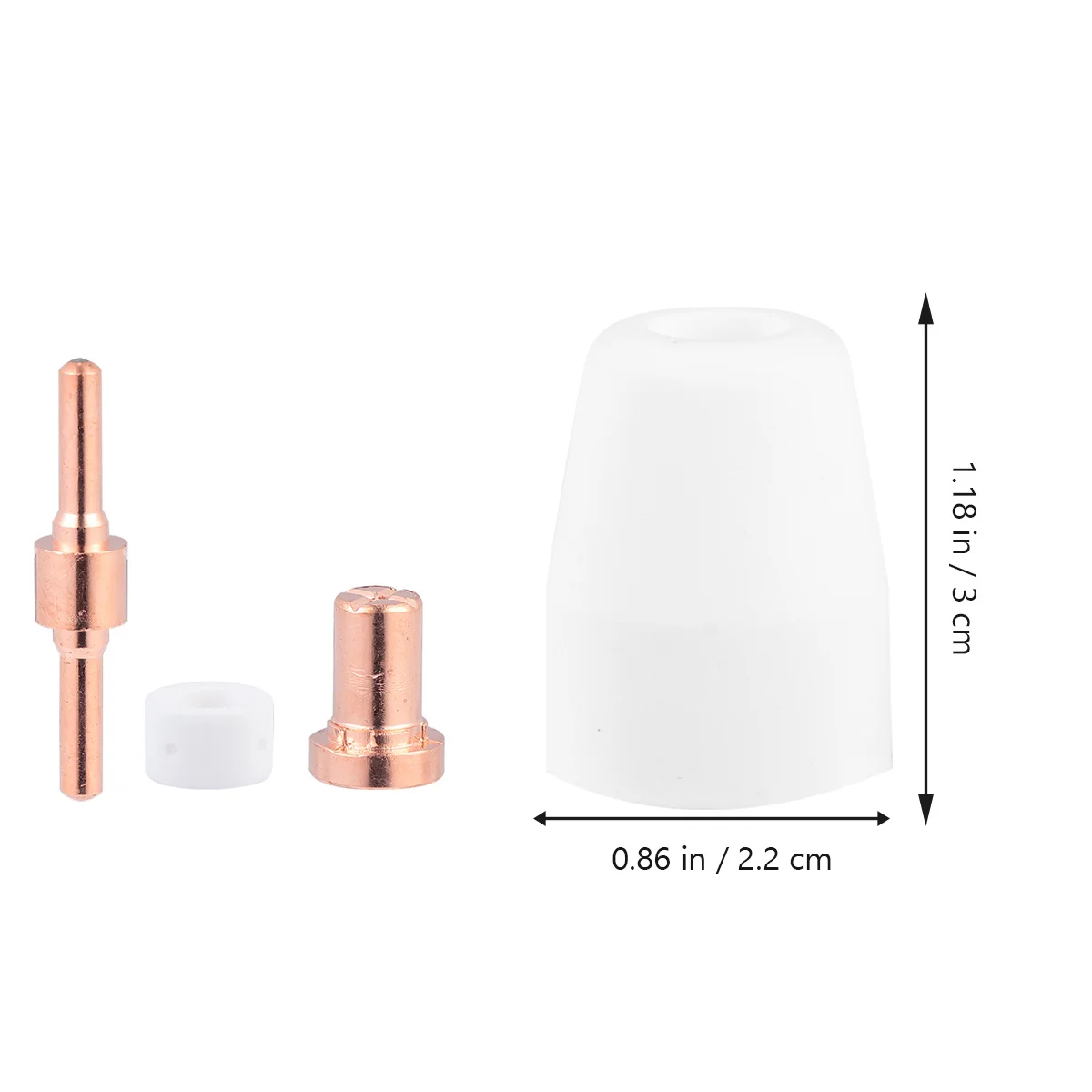 

65Pcs Plasma Cutting Nozzles Electrodes Protective Covers Shunts Kit for 40A Cut-40 Torch Smooth Finish High