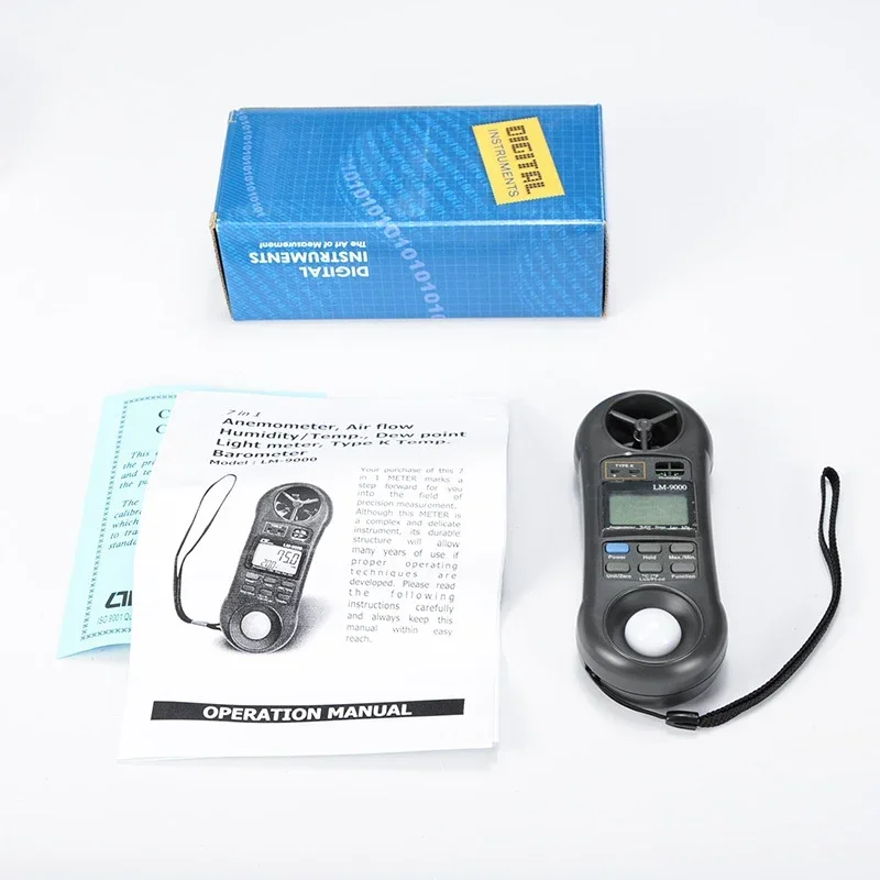 Heiße Verkäufe Multifunktions-Anemometer / Beleuchtungsstärkemessgerät / Thermometer / Hygrometer
