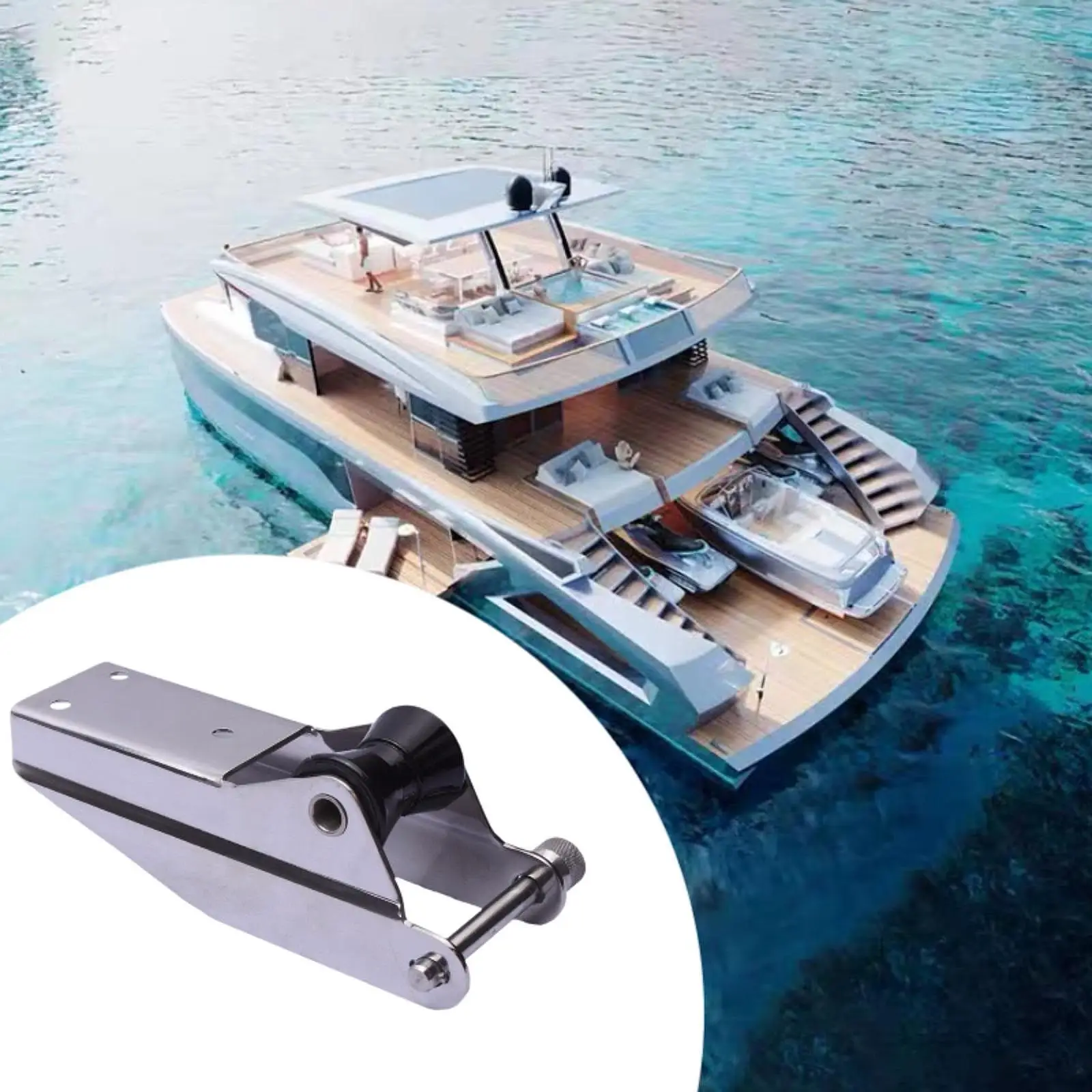 Yacht Bow Anchor Roller Stainless Steel Rustproof Marine Dock Mounting Holder for Boat Accessories Storage