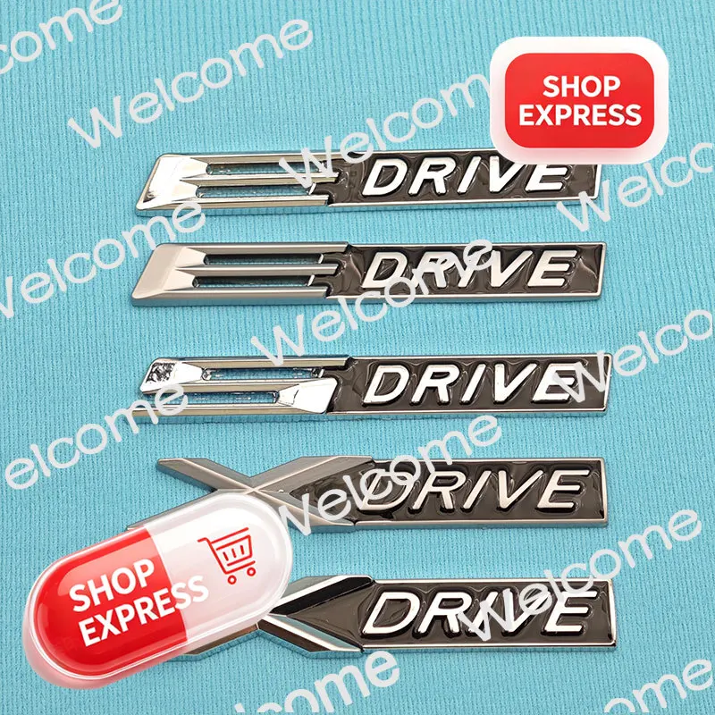 3D Metal Letters XDRIVE SDRIVE EDRIVE Logo Car Rear Trunk Sticker Fender Side Badge for E34 E39 E60 E90 F30 G20 G30 X1 X2 X3