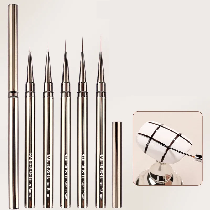 ชุดแปรงเพ้นท์เล็บเจล 1/5 ชิ้น แปรงไลเนอร์สำหรับเพ้นท์เล็บเจล แปรงทาสีเจล แปรงวาดลายเล็บ ปากกาเพ้นท์เล็บ