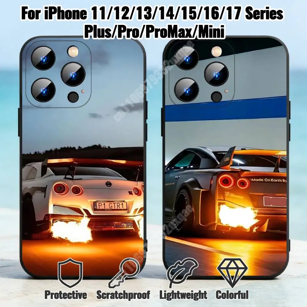 

S-Skyline JDM Racing Car Phone Case for iPhone 17 16 Pro Plus Air 16E 15 14 13 12 11 Max Mini X XR XS Soft Silicone Cover