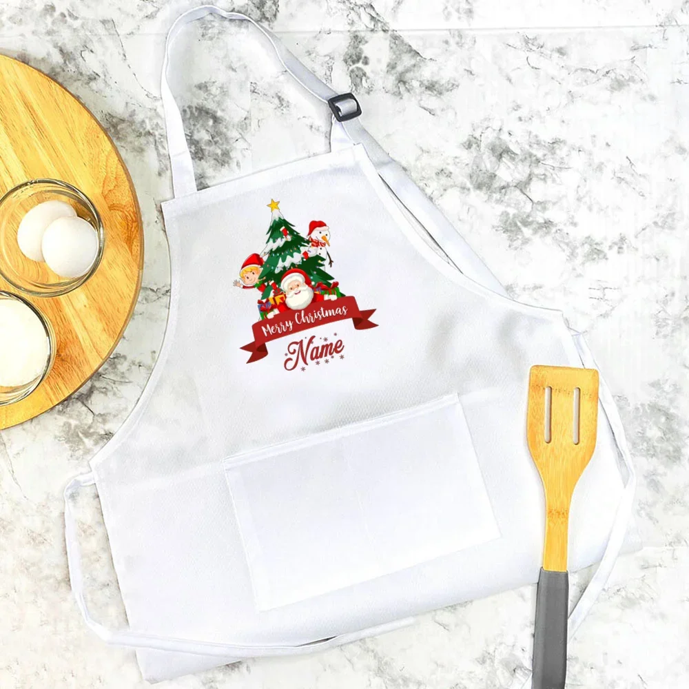 Personalised Christmas Deer Apron Kids Cooking Baking Apron Personalized Custom Name Children Apron Best Xmas Gifts for Child