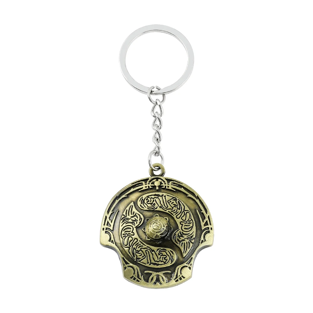 

Game Dota 2 Immortal Champion Shield Keychain Metal Talisman Aegis of Champions Pendant Keyrings Accessories Gifts