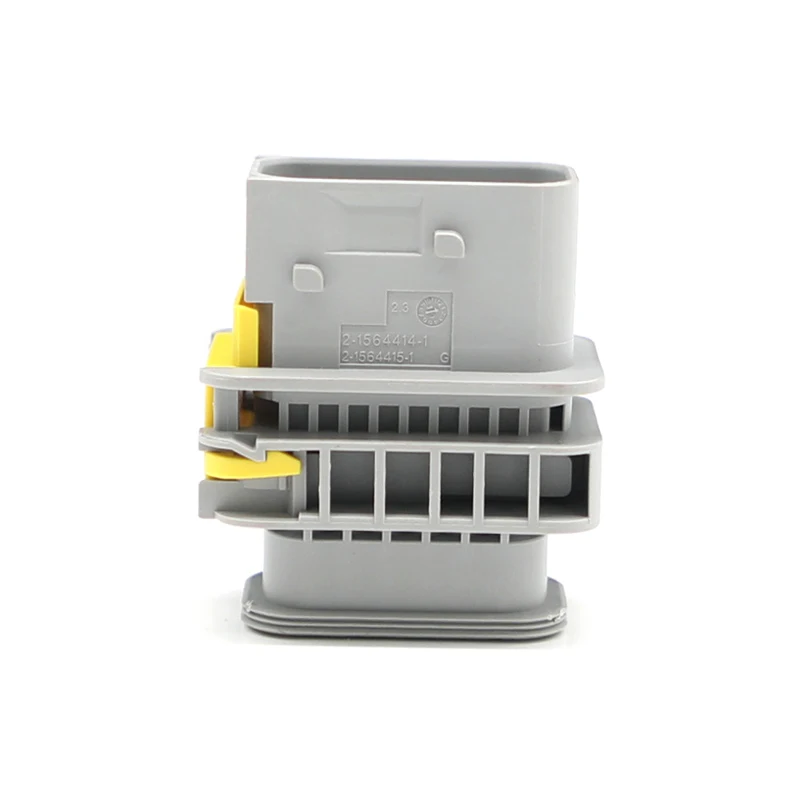 2-1564414-1 تايكو نوع الطاقة الجديدة مركبة موصل مقاوم للمياه سلك تسخير غمد 12 حفرة الذكور رئيس قذيفة بلاستيكية رمادية موصل