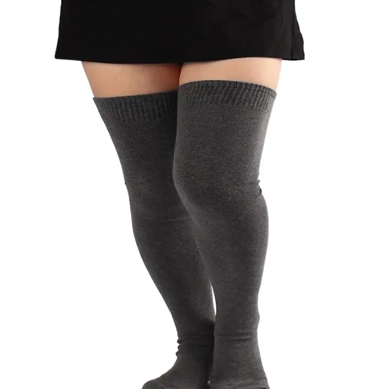 Women Plus Size Socks Oversized Over Knee Socks Thigh High Socks cotton Knee High long Socks winter