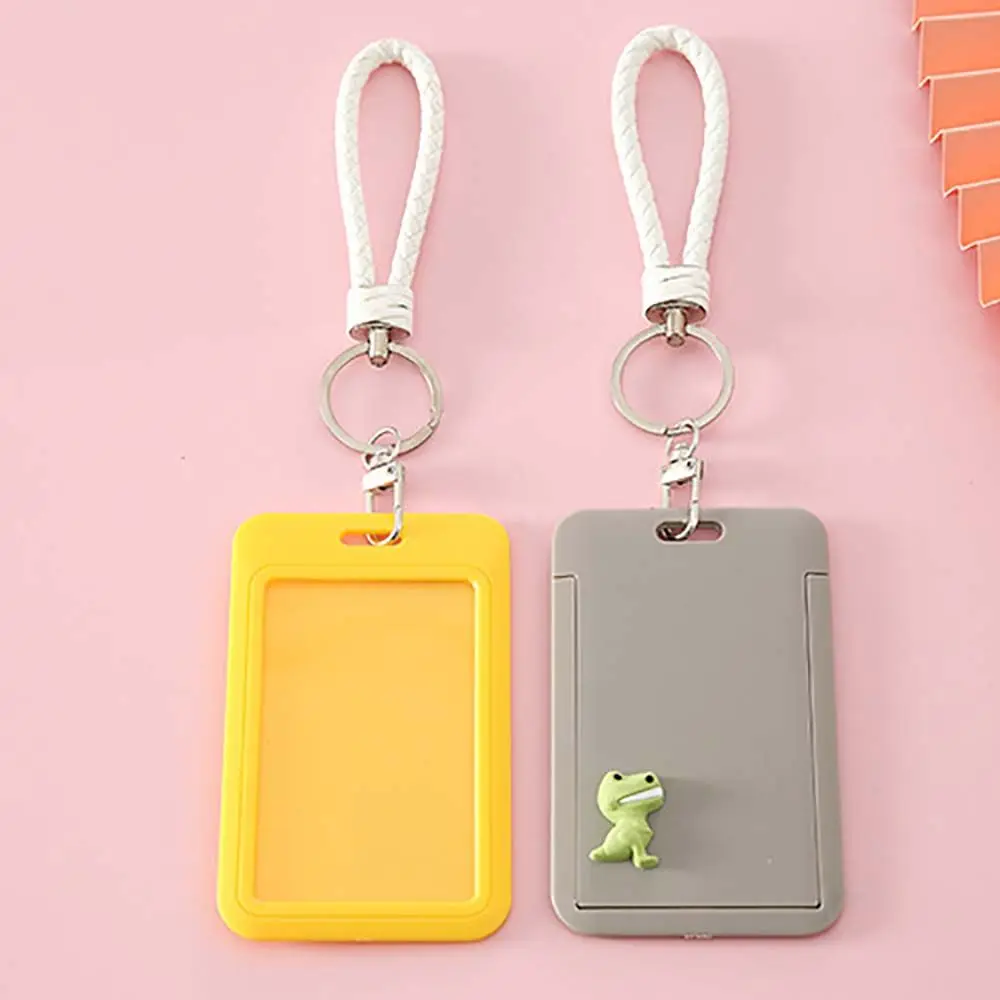 Girls New Children Business Bus Card Cover Badge Case ID Card Holder Keychain Bank Card