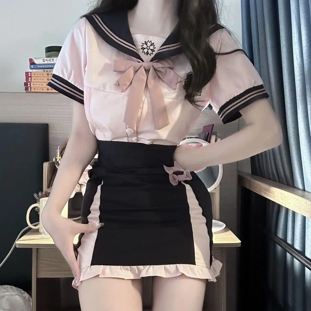 JK Preppy Lolita 2-Piece Summer Set - French Elegant Korean Y2K Kawaii Outfit for Women