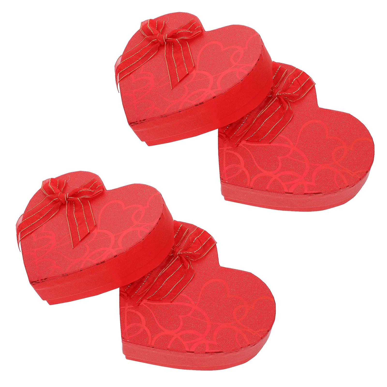 

4 Pcs Heart Shaped Chocolate Box Valentine Mother Day Gift Container Romantic Paper Storage Bridesmaid Treat Party Favor Elegant