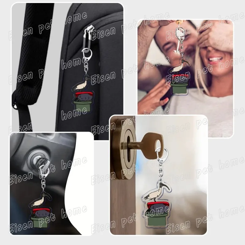 مضحك بن Chichen المفاتيح الاكسسوارات حقيبة السحر Ibis القمامة تركيا أستراليا الطيور Keyrings مجوهرات المشجعين الأصدقاء هدية