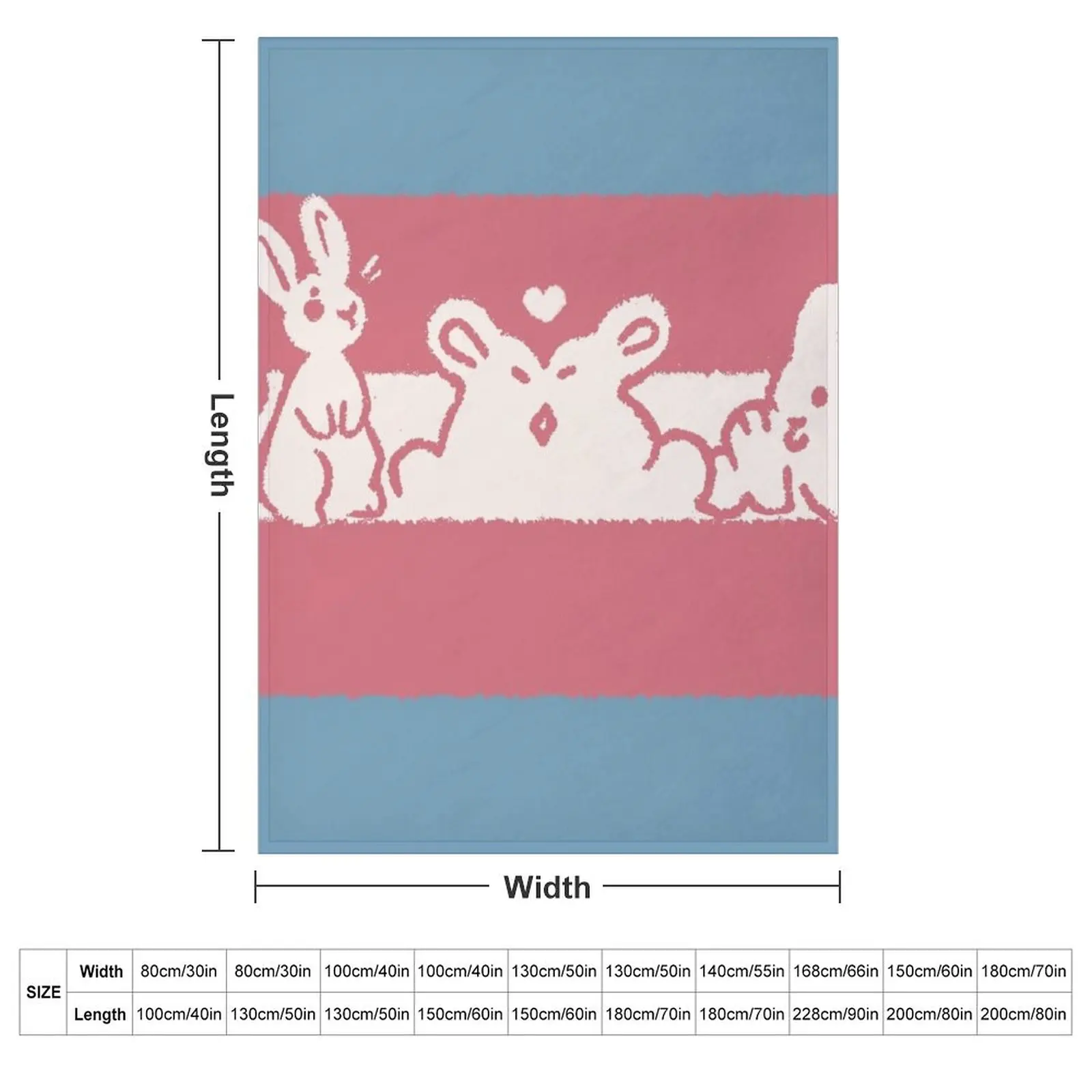 Trans Flag Bunnies Throw Blanket Soft Beds valentine gift ideas Hairy Giant Sofa Blankets