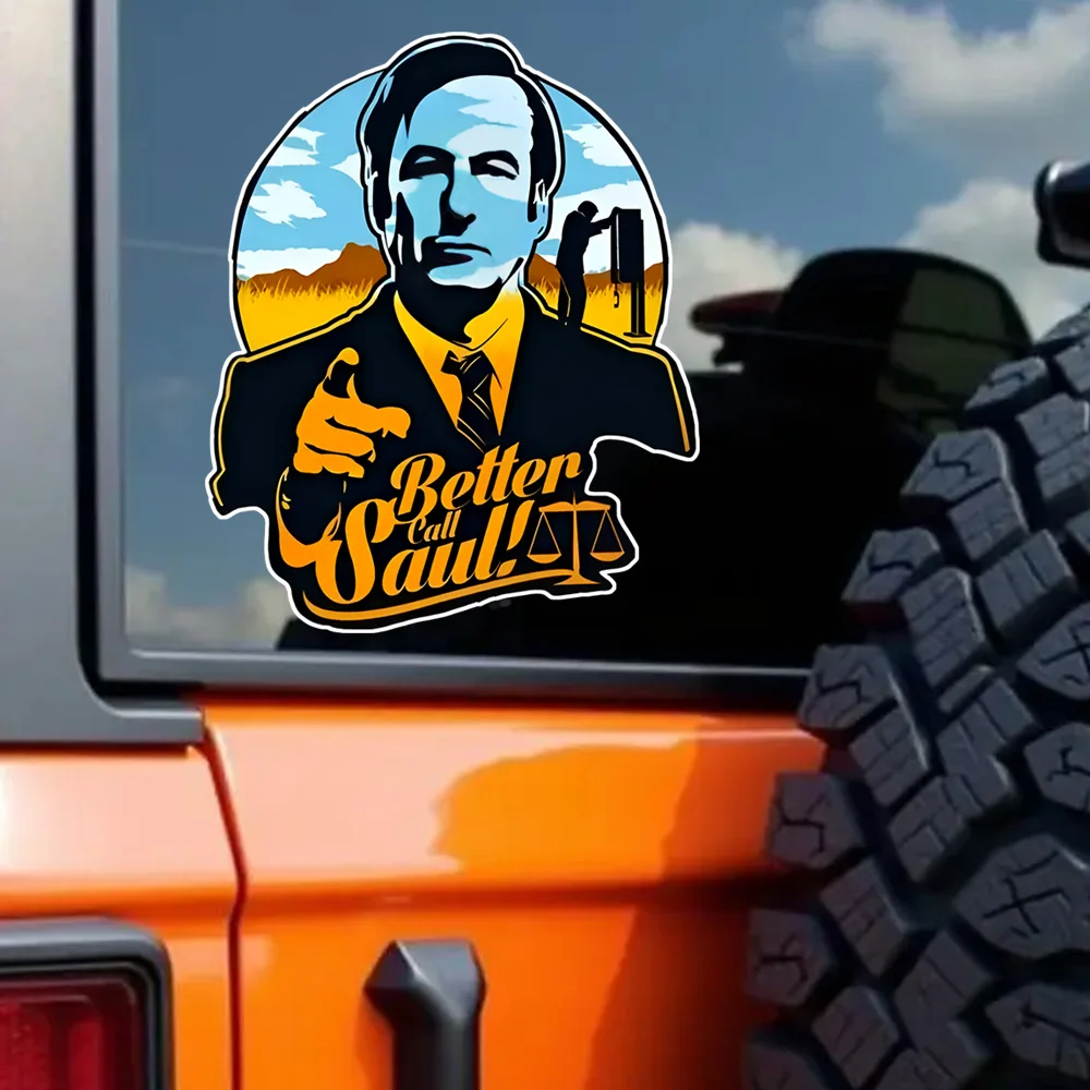 2-Pack 11.5x14cm, Better Call Saul Self-Adhesive Vinyl Sticker for Cars, Trucks, Motorcycles, Laptops, Windows, Glass, Walls