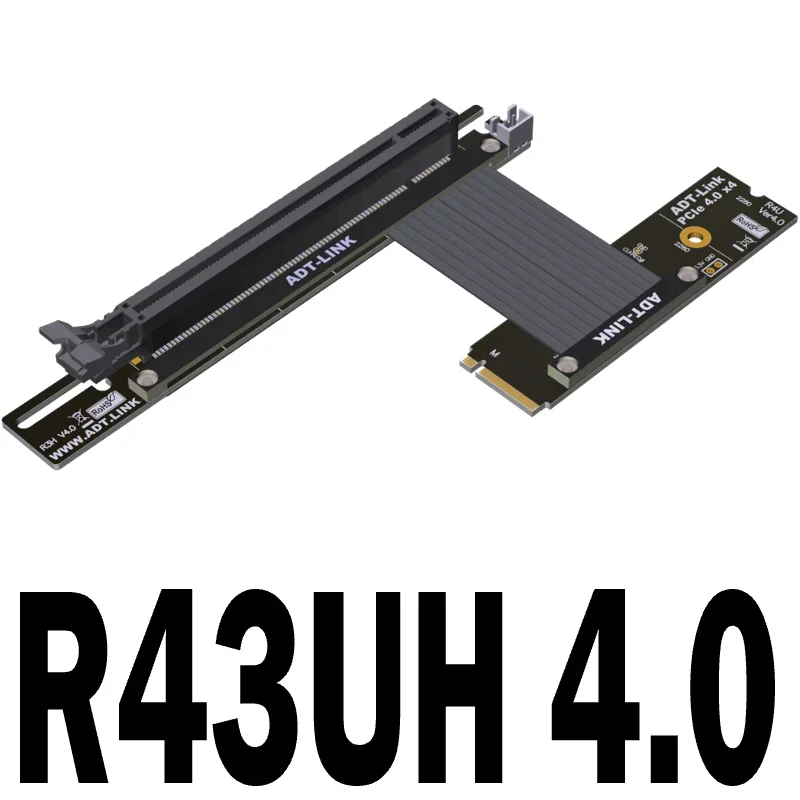 PCIe x16 Extended Graphics Adapter Cable Supports PCIE 4.0x4 full speed ADT for NVMe SSD ports