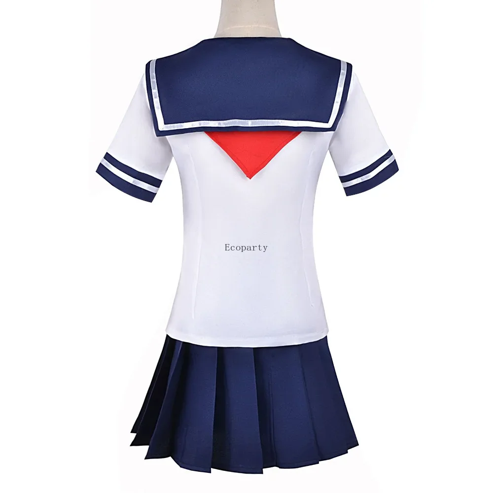 Game Yandere Simulator Ayano Aishi Cosplay Costumes Wig Osana Najimi Girl School JK Uniform Sailor Shirt Skirt Dress Clothes view 2