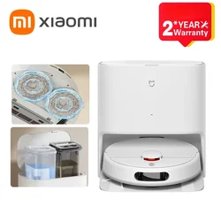 2024 XIAOMI MIJIA Self Cleaning Robot Mop 2 Smart Home Sweeping High Speed Rotary Scrubbing 5000PA Cyclone Suction LDS Laser