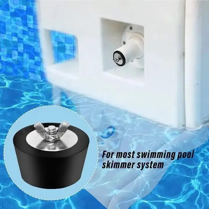 Expandable Pool Winter Plug with Stainless Steel Screws Rubber Antifreeze Stopper for Pipe Sealing Winter Pool Accessories