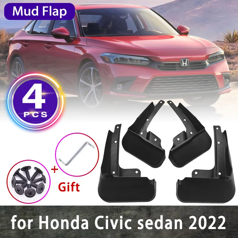 

For Honda Civic 11th Gen LX Sedan 2022 2023 2024 Mudguards Splash Guards Fender Mud Flaps Front Rear Accessories Car Styling