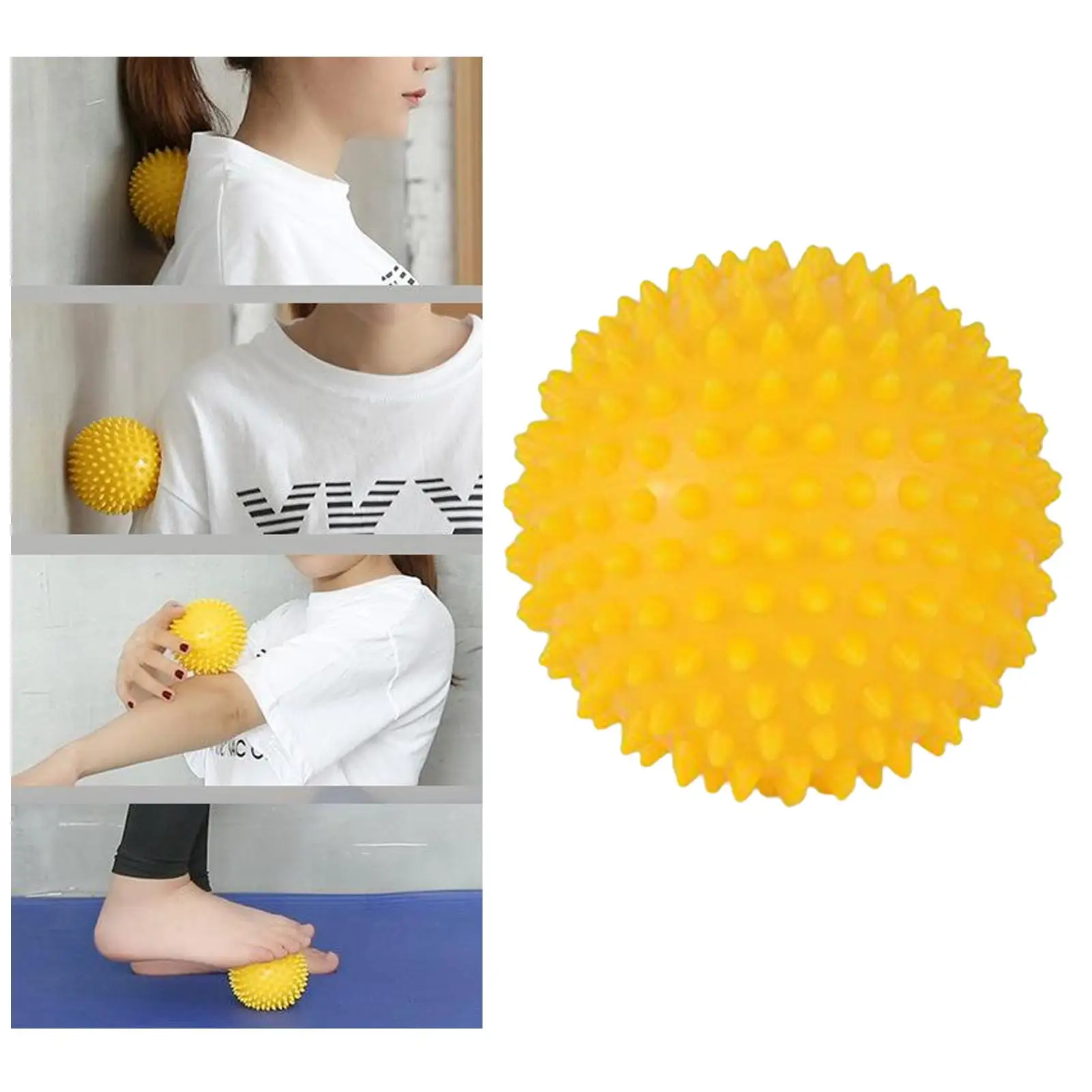 Foot Massage Ball Spiky Massager Balls for Deep Tissue, , Feet, Back, Hand, Muscles, Myofascial, 7.5cm Diameter