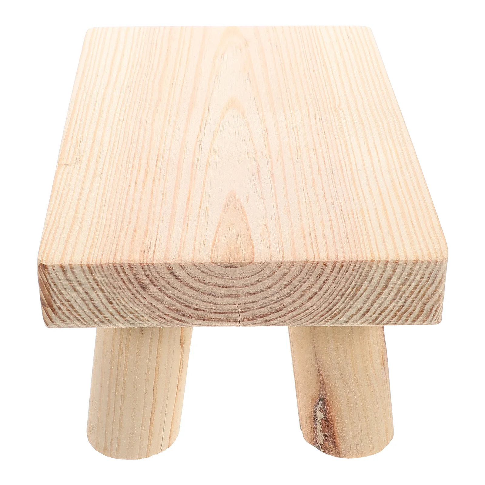 Taburete con escalón para niños, taburete pequeño de madera, tocador de color caqui para niños pequeños, resistente, portátil, multifuncional, ligero para el hogar