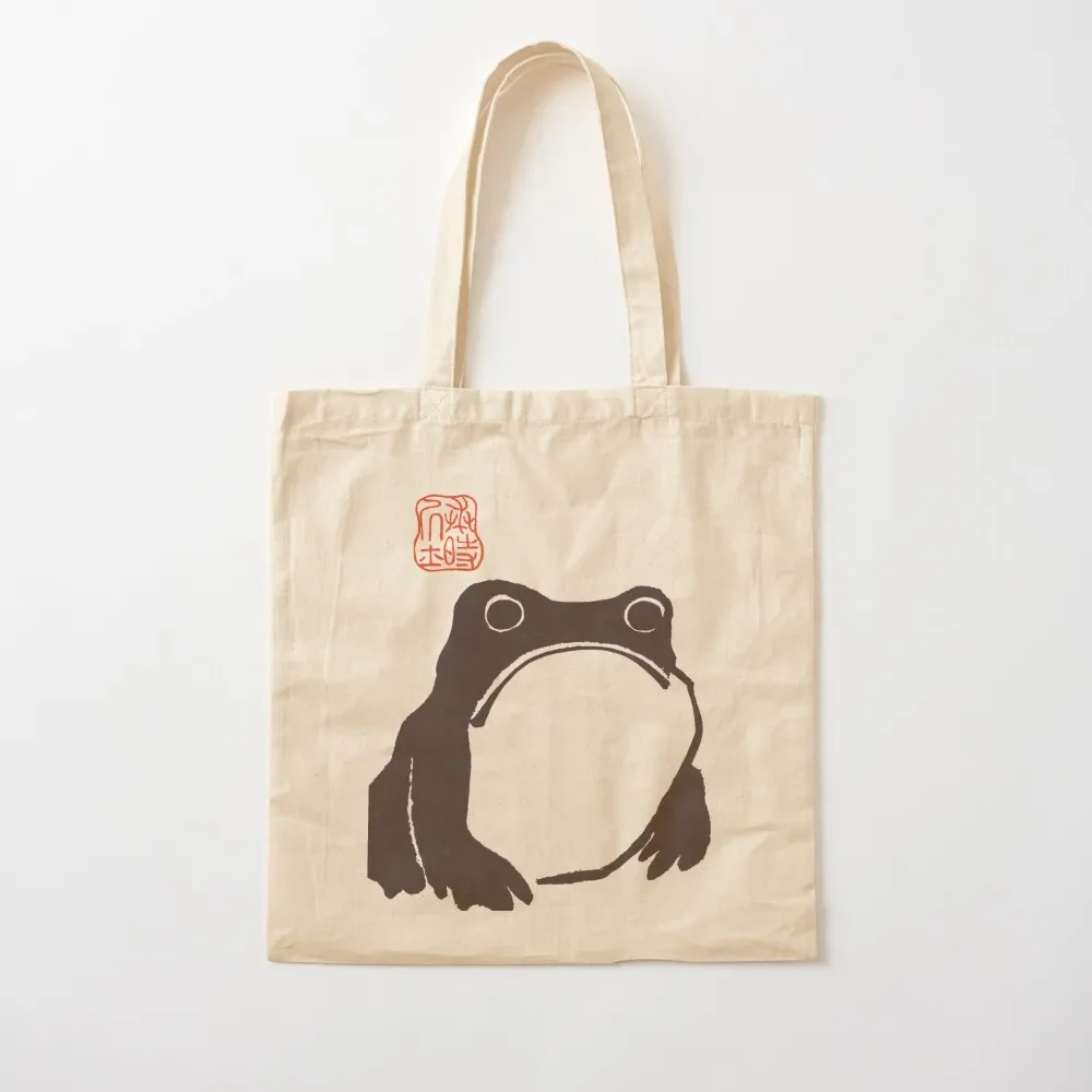 

Japanese Frog Art Print Tote Bag personalized tote bag Canvas bag for women eco folding