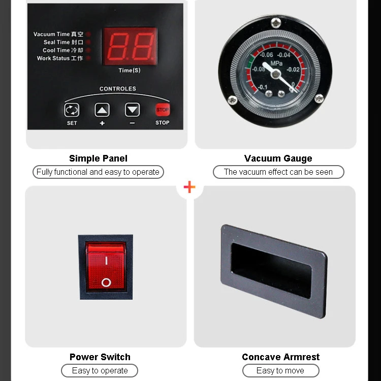 Automatische Tischplatte Economy Food Hamber Vakuumiermaschine Vakuumiermaschine Verpackungsmaschine