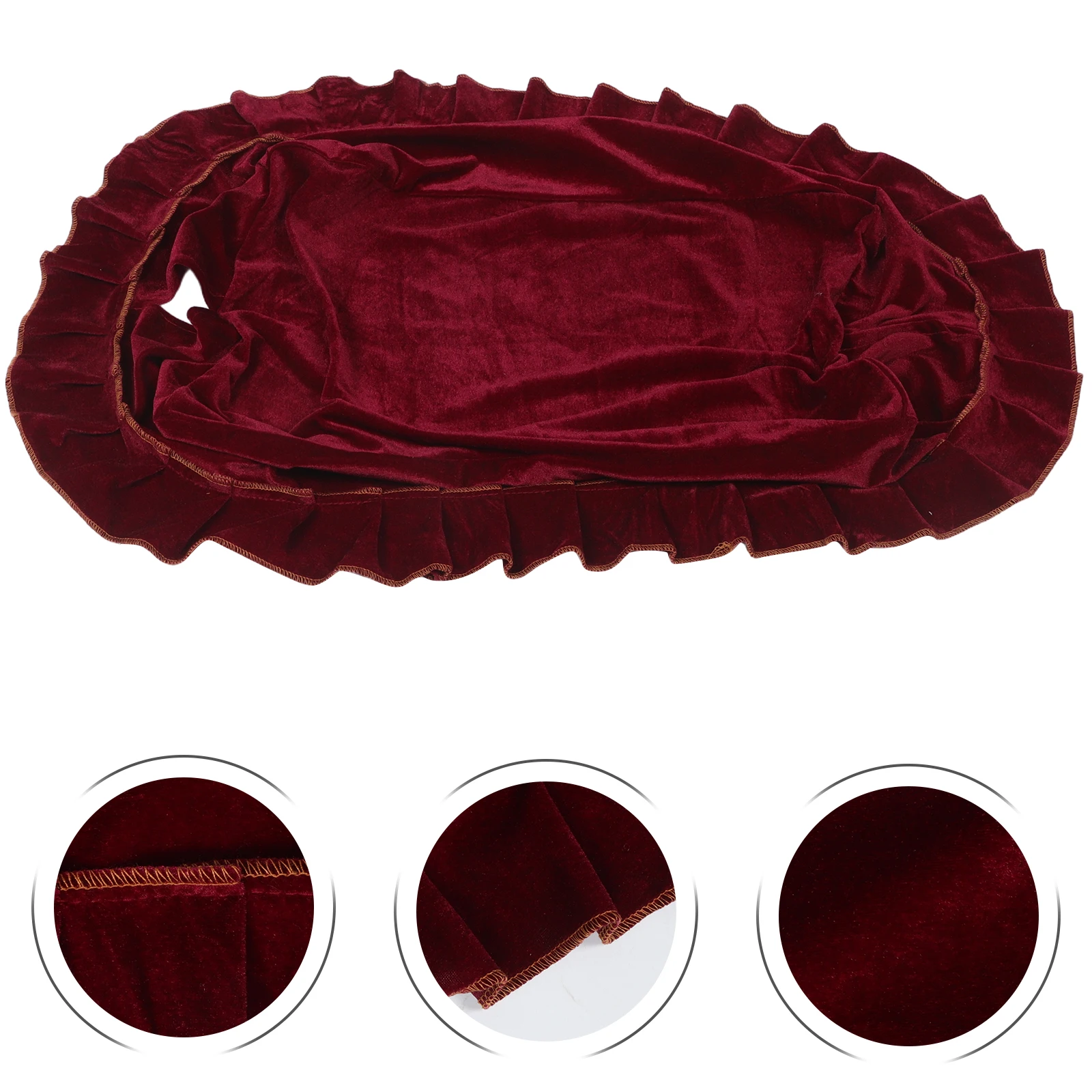 

Golden Wool Piano Stool Cover Bedroom Bench Slipcover Seat Elastic Kitchen Protector Macrame