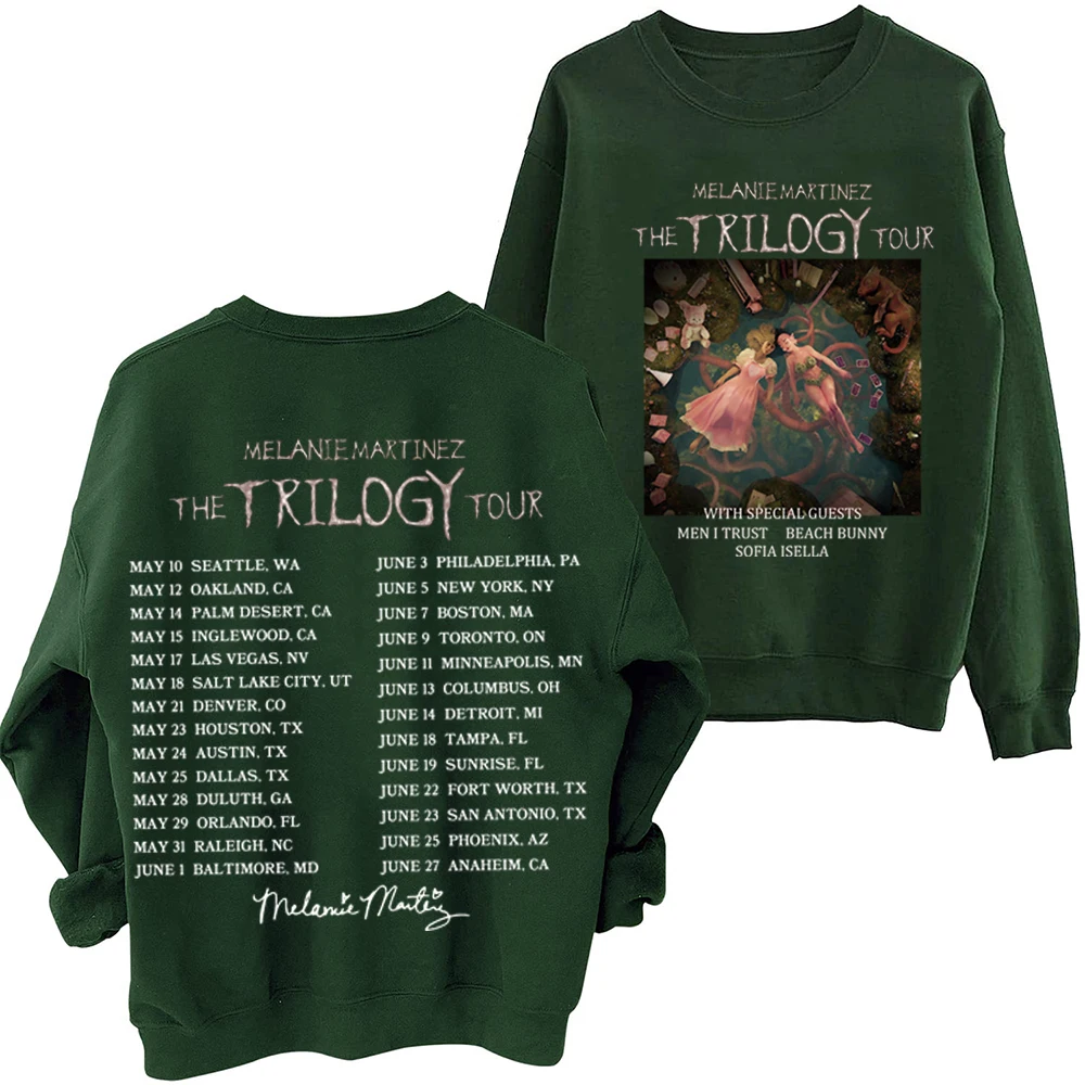 The Trilogy Tour 2024 Melanie Martinez Portals Tracklist Music Hoodie Y2K Oversized Autumn Sweatshirts Hoodies Unisex (Us Size)