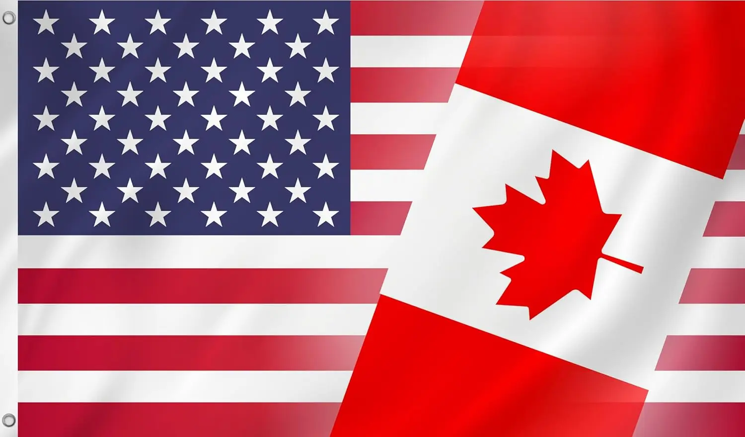 Flagicts 100% Polyester USA-Canada Flags