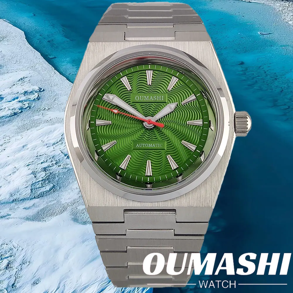 Jam Tangan Pria Jam Tangan Olahraga Modis 39Mm NH35 Jam Tangan Pria Mekanis Otomatis Tahan Air 100M Kaca Safir Bercahaya