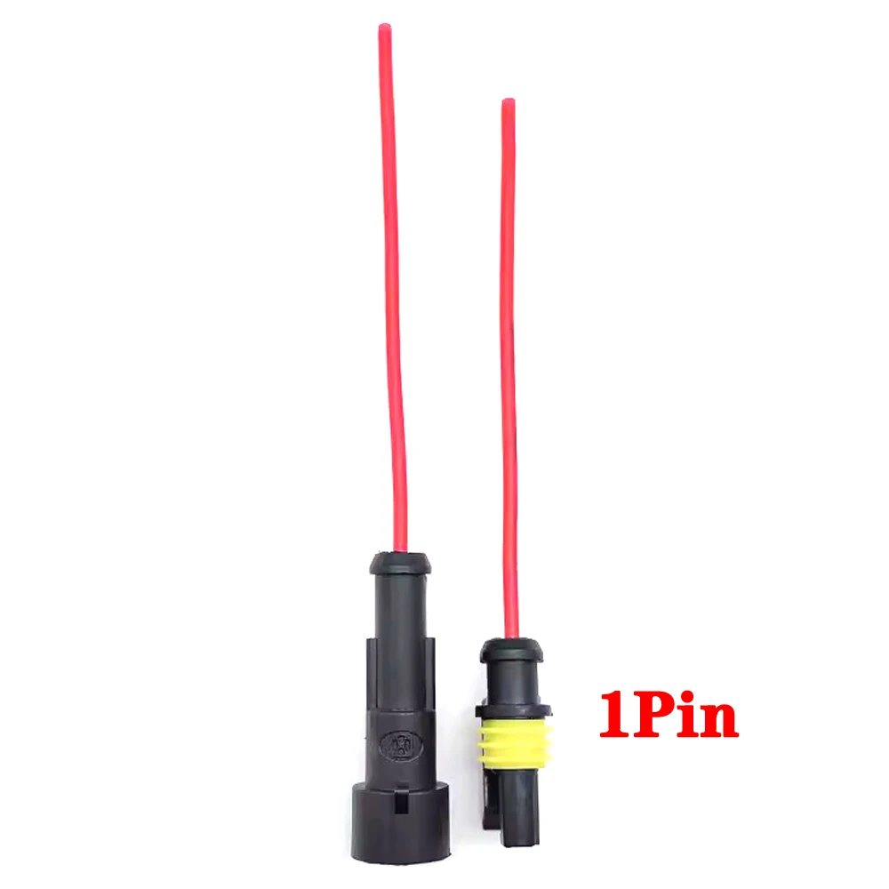 1 jeu de connecteurs électriques automobiles étanches, mâle femelle 1P 2P 3P 4P 5P 6P, prise avec faisceau de câbles pour voiture et moto