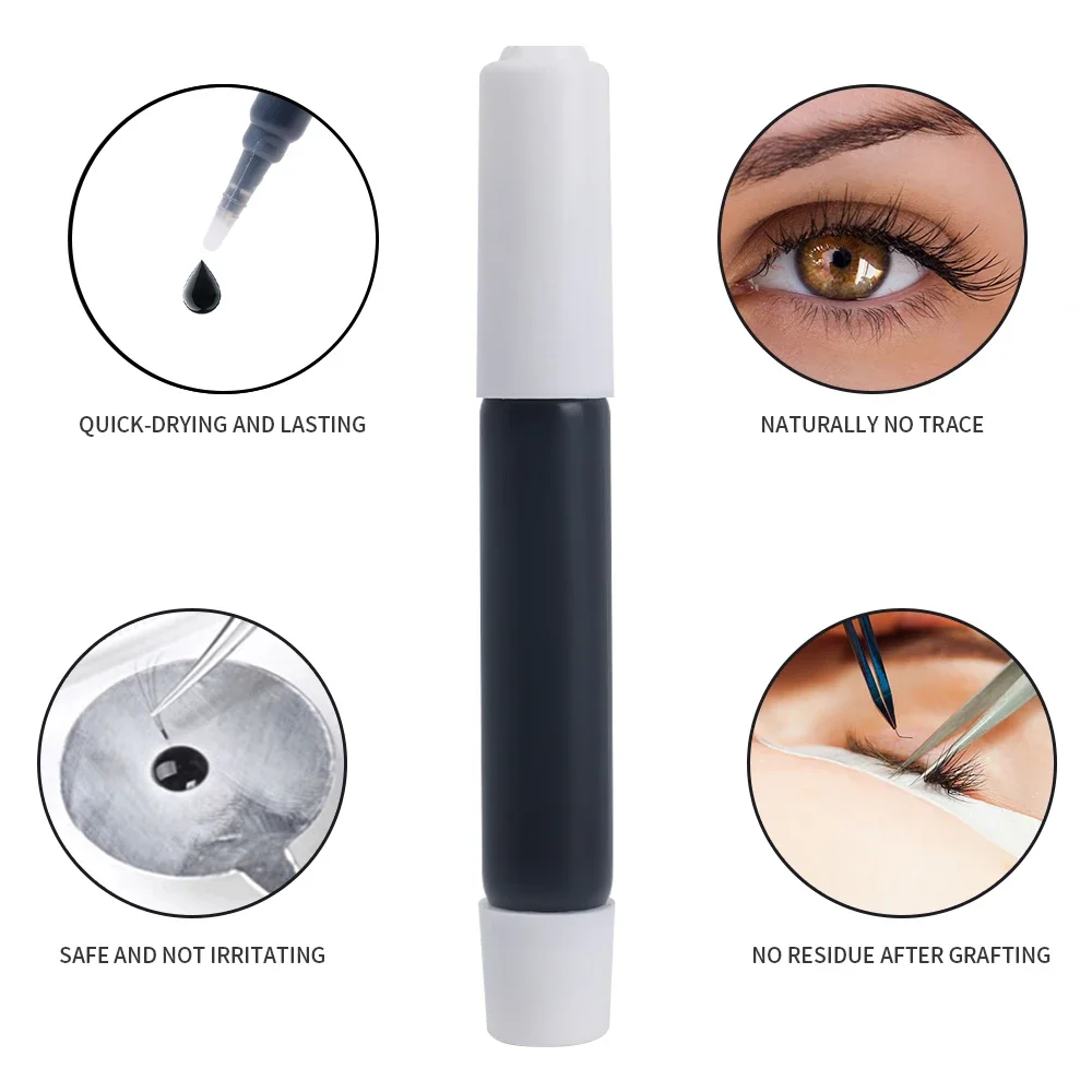 Eyelash Glue Extension Transparent Black Eyelashes Extension Glue Quick Drying Adhesive Long Lasting Grafting Eyelash Glue 1PCS