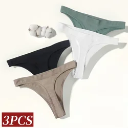 3Pcs/Set Women Brazilian Panties High Rise G-string Thongs Female Underpants Sexy Lingerie Sports Seamless Underwear M-XL T-Back