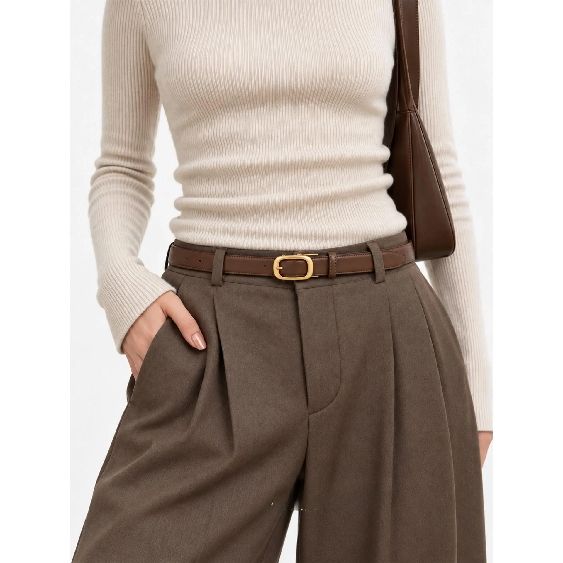 ceinture-elegante-marron-a-boucle-automatique-pour-femme-accessoire-de-jupe-de-style-vintage-polyvalente-sensation-haut-de-gamme-design-simple