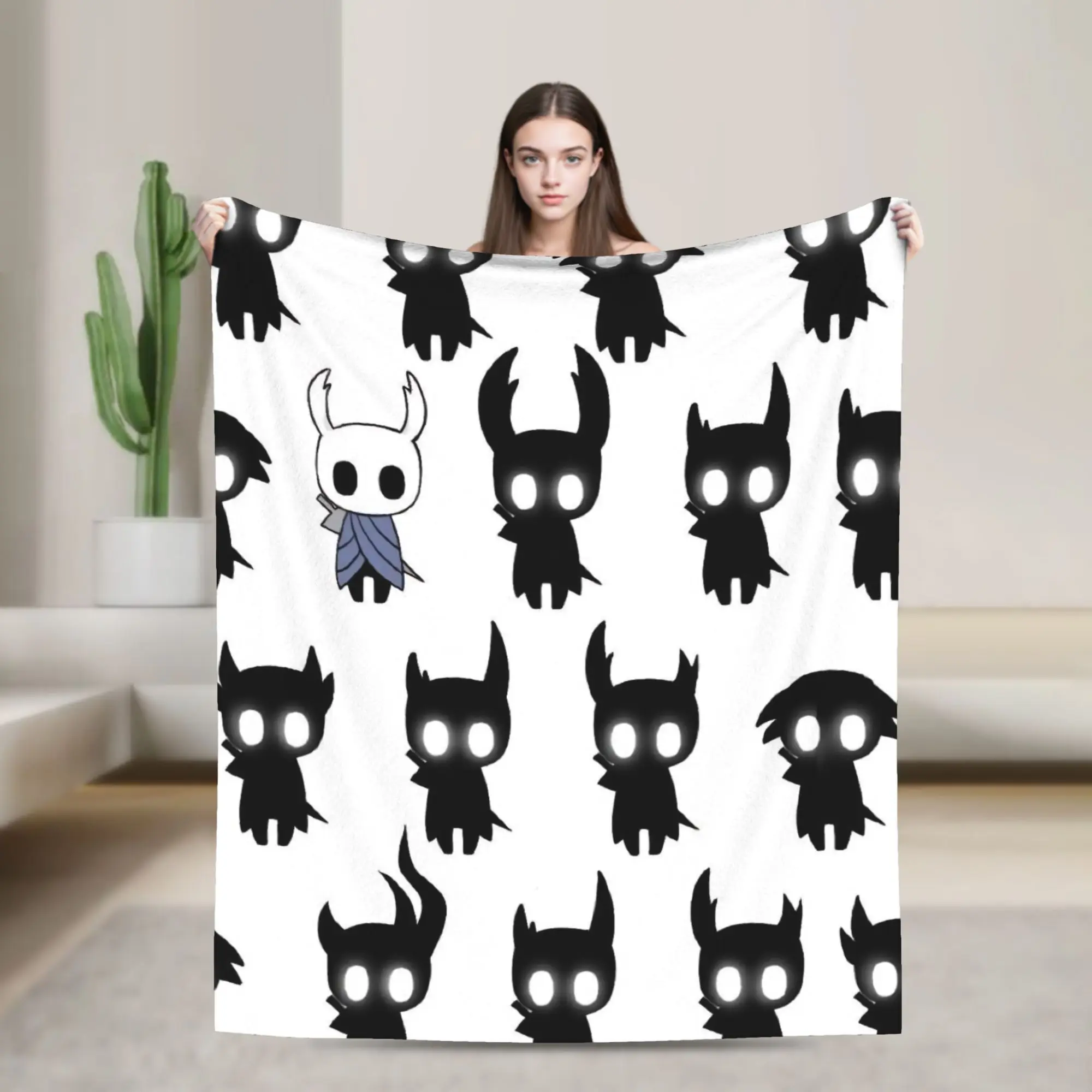 Hollow Knight Blanket Velvet Textile Decor  Multi-function Super Warm Throw Blanket for Bed Outdoor Quilt