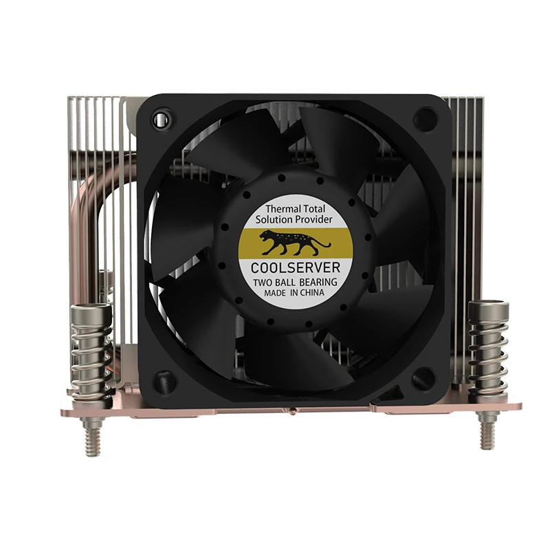 COOLSERVER 2U V15 CPU Server Cooler4Pin PWM 2 Heatpipe Double Ball Cooling Fan Intel LGA1700 115X