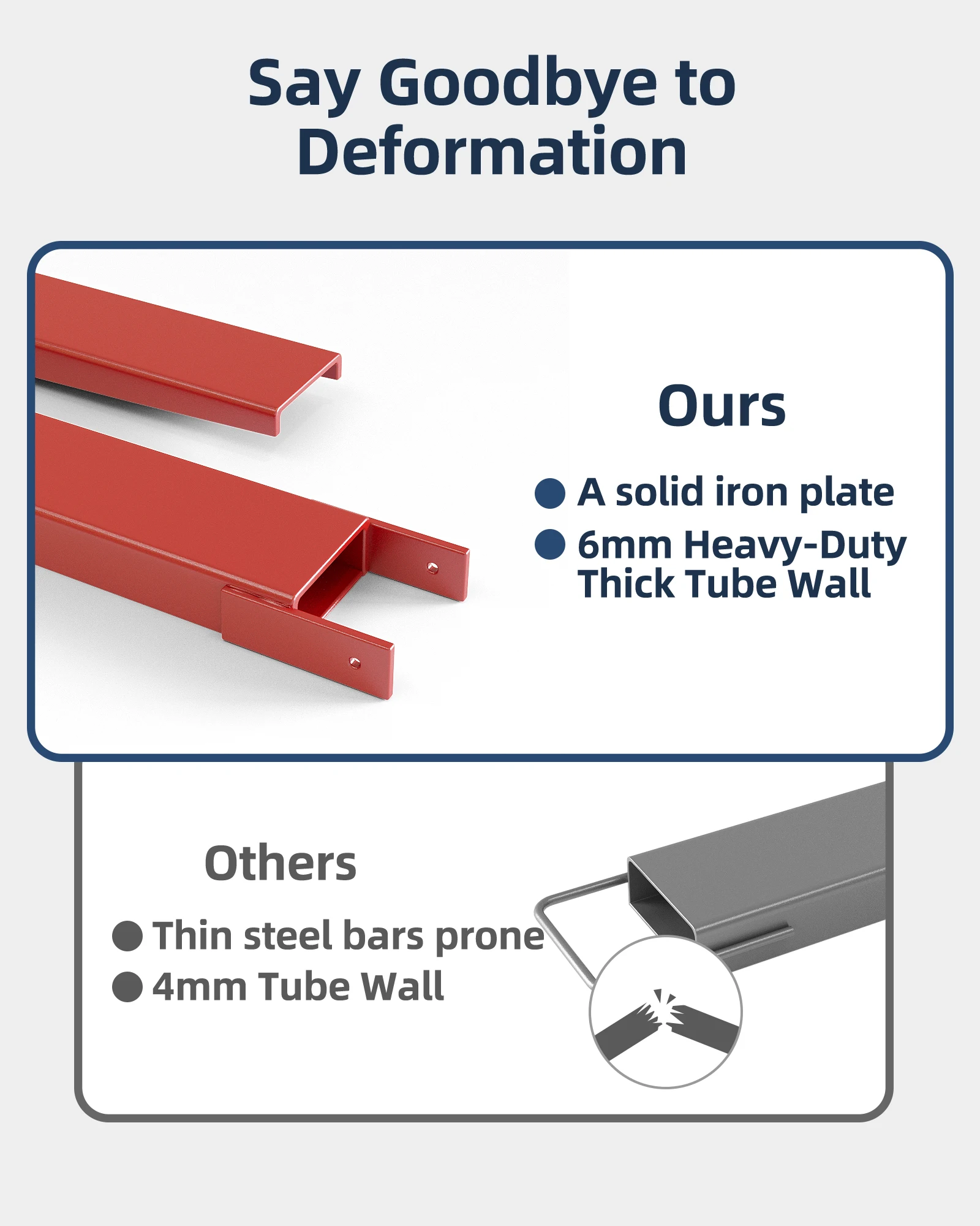 Pallet Fork Extension with Tire Chain, [4.5" Width 72"/84" Length] [5500 LBS Max] Heavy Duty Steel Pallet Extensions