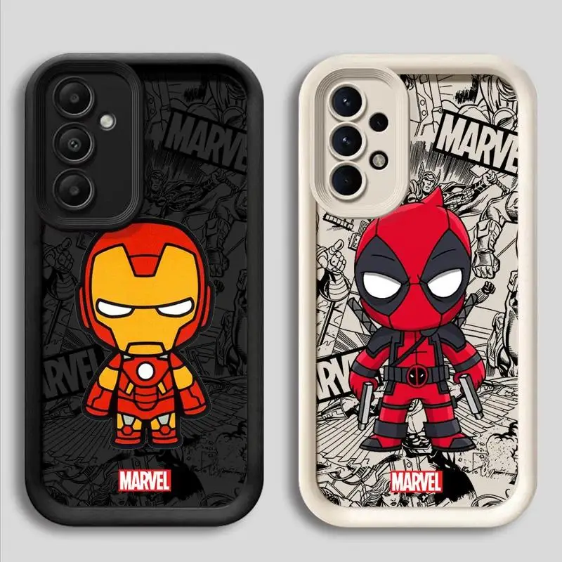 Phone Case for Samsung Galaxy A15 A25 A35 A55 A51 A71 A72 A73 A52 A52s A53 A54 5G TPU Silicone Soft Marvel Ironman Deadpool