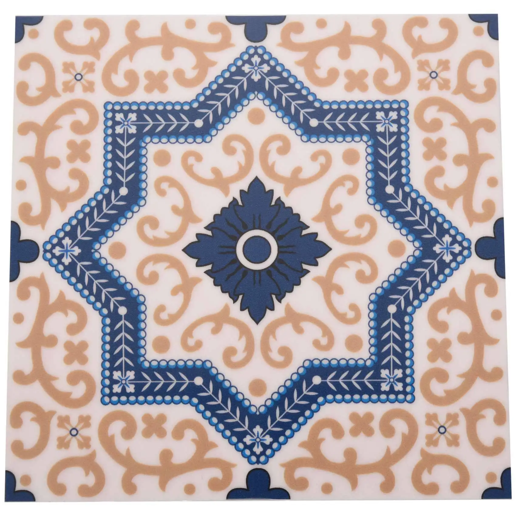 AB11-40Pcs Moroccan Style Tile Stickers Waterproof Wall Stickers Bathroom Art Decor,6X6 Inch