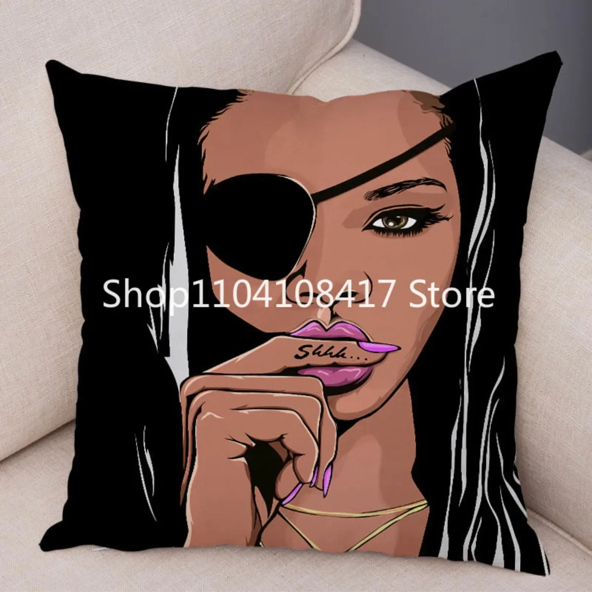 Bedroom Living Room Pillowcase Dark Gothic Tattoo Sexy Beautiful Girl Pillowcase Decorative Cushion Cover Sofa Car Pillowcase