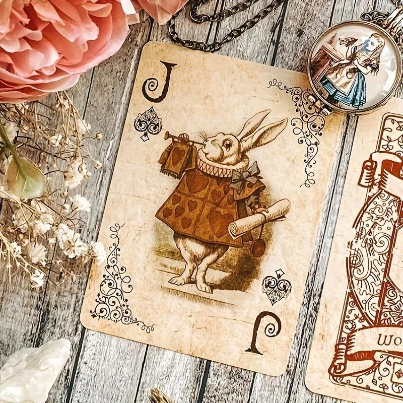 

63x88mm Vintage Paper Poker Cards Alice In Wonderland Series Playing Cards Classical Style Playing Card Game Party