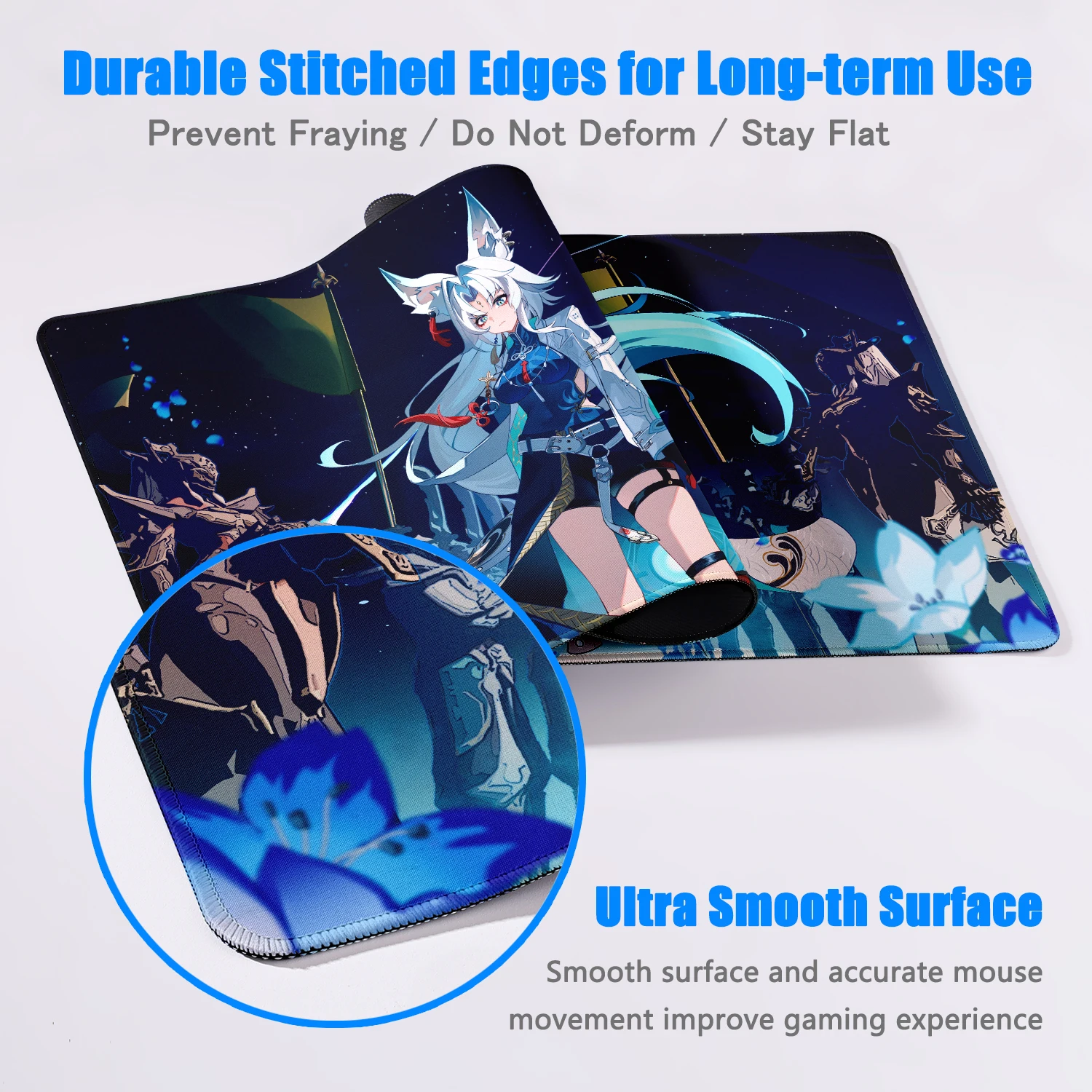 Item de venda quente honkai star rail feixiao anime almofadas de borracha para jogos acessórios teclado portátil almofada para jogos impressão hd mouse pad