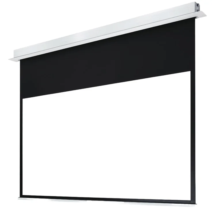 100 inch 16:9 ceiling projection screen small aluminum alloy shell remote control lifting electronic screen