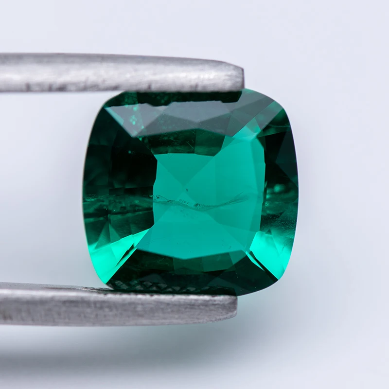 New Lab Grown Colombia Emerald Cushion Shape Hand Cut Gemstone for Women Jewelry Making Materials Selectable AGL Certificate