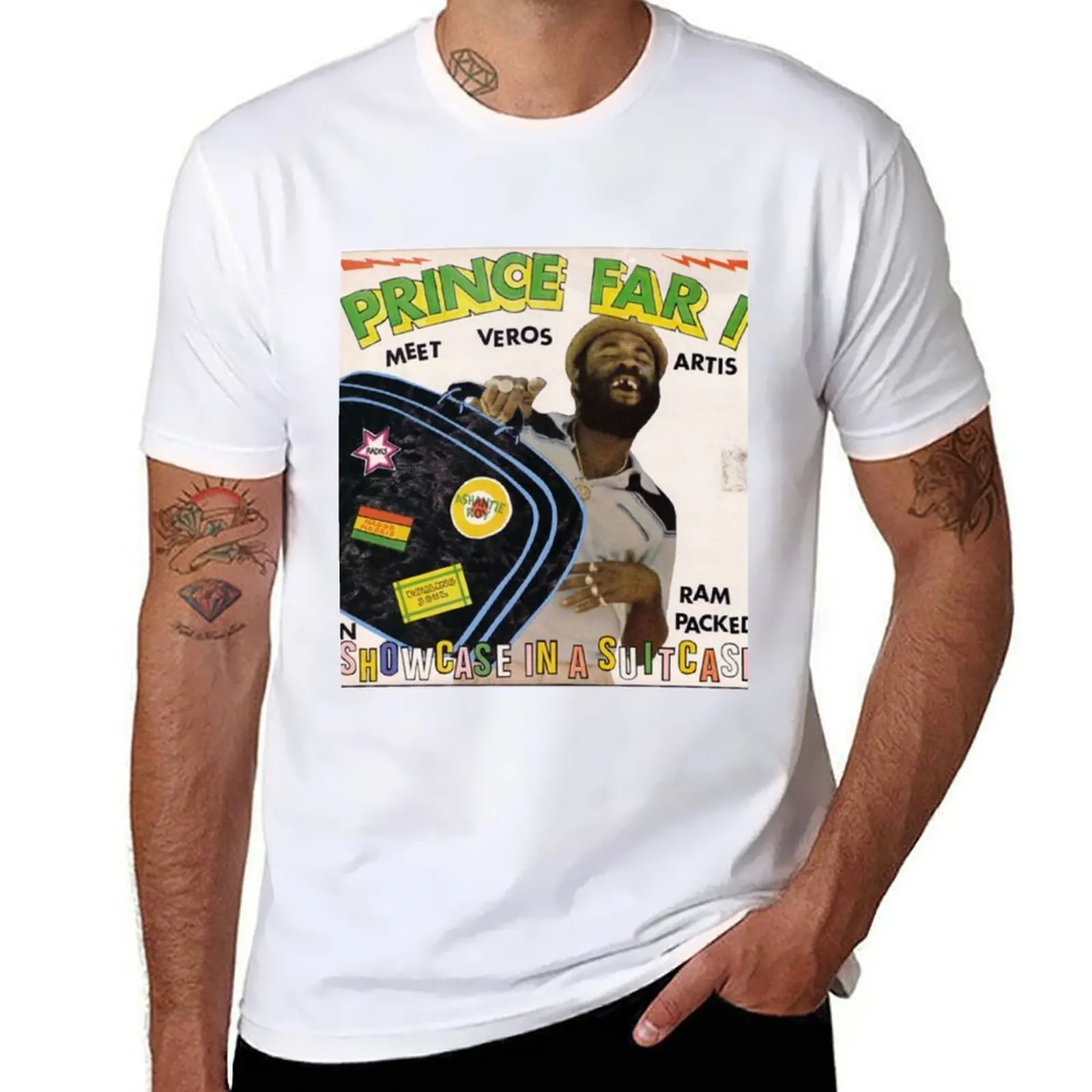 

Prince Far I Showcase In A Suitcase Veteran Reggae DJ T-Shirt man t shirt designer man t shirt cotton high quality T-Shirt