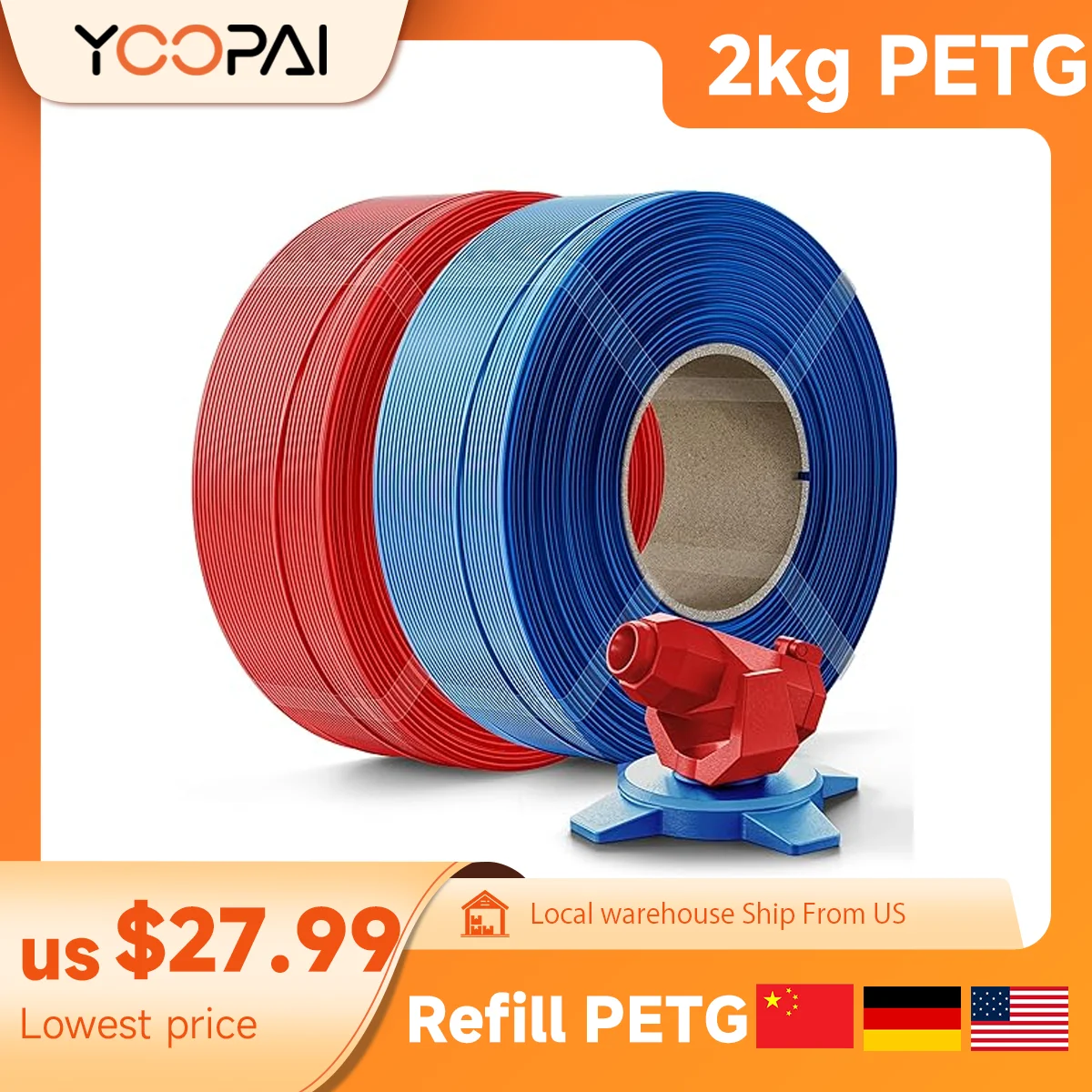 

Creality PETG сменная нить 2 кг 1,75 мм ± 0,03 мм увлажняющая нить для 3D-принтера для Bambu Lab многоразовая катушка бесплатная доставка