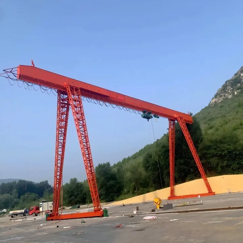 MH Type Electric Hoist Gantry Crane (Box Type) 32T Bearing Engine Gearbox 16m Span 9m Lifting Height Outdoor